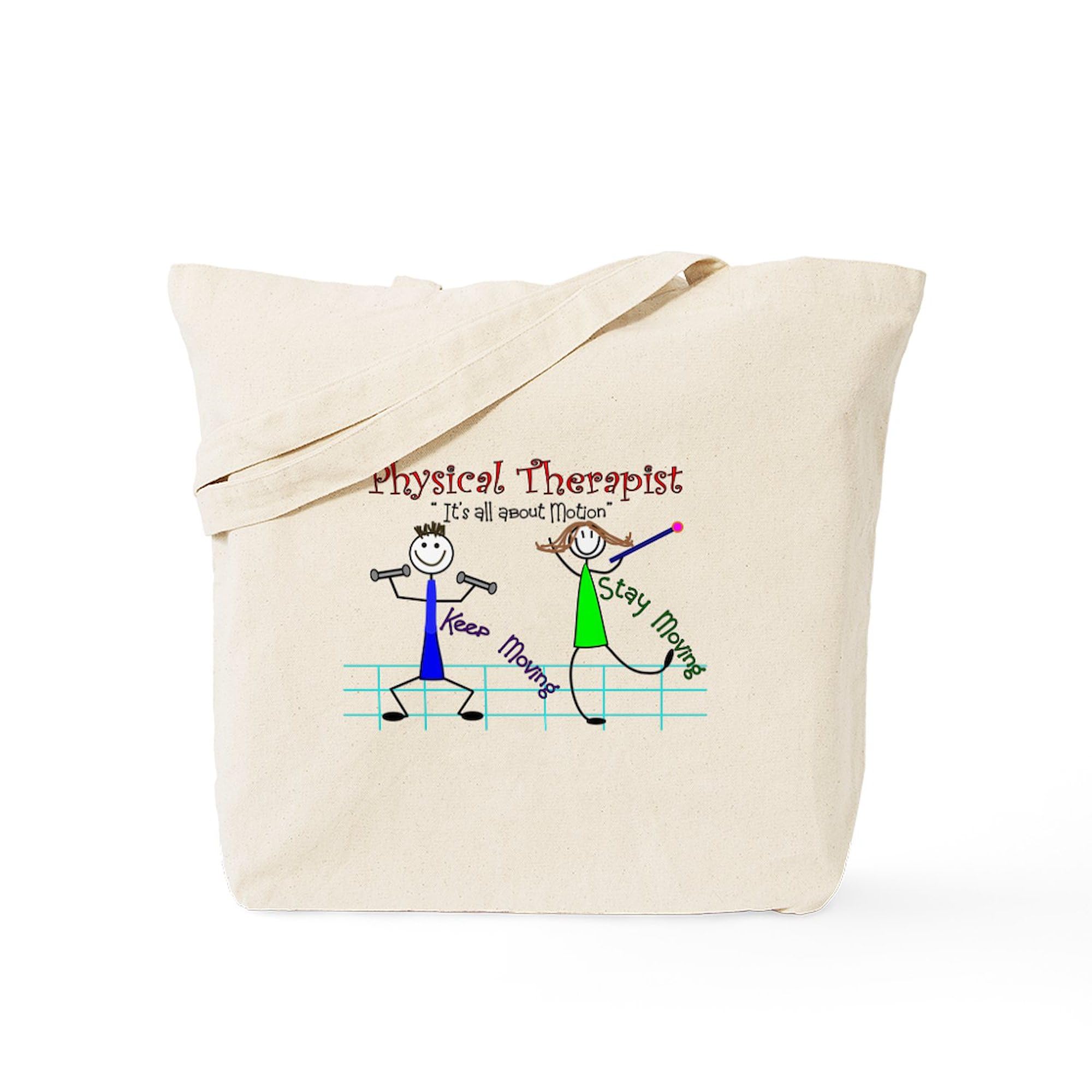 Physical Therapists Tote Bag - Natural Canvas Reusable Shopping Bag for Therapists & Healthcare Professionals - Perfect for Work, Groceries & Gifts