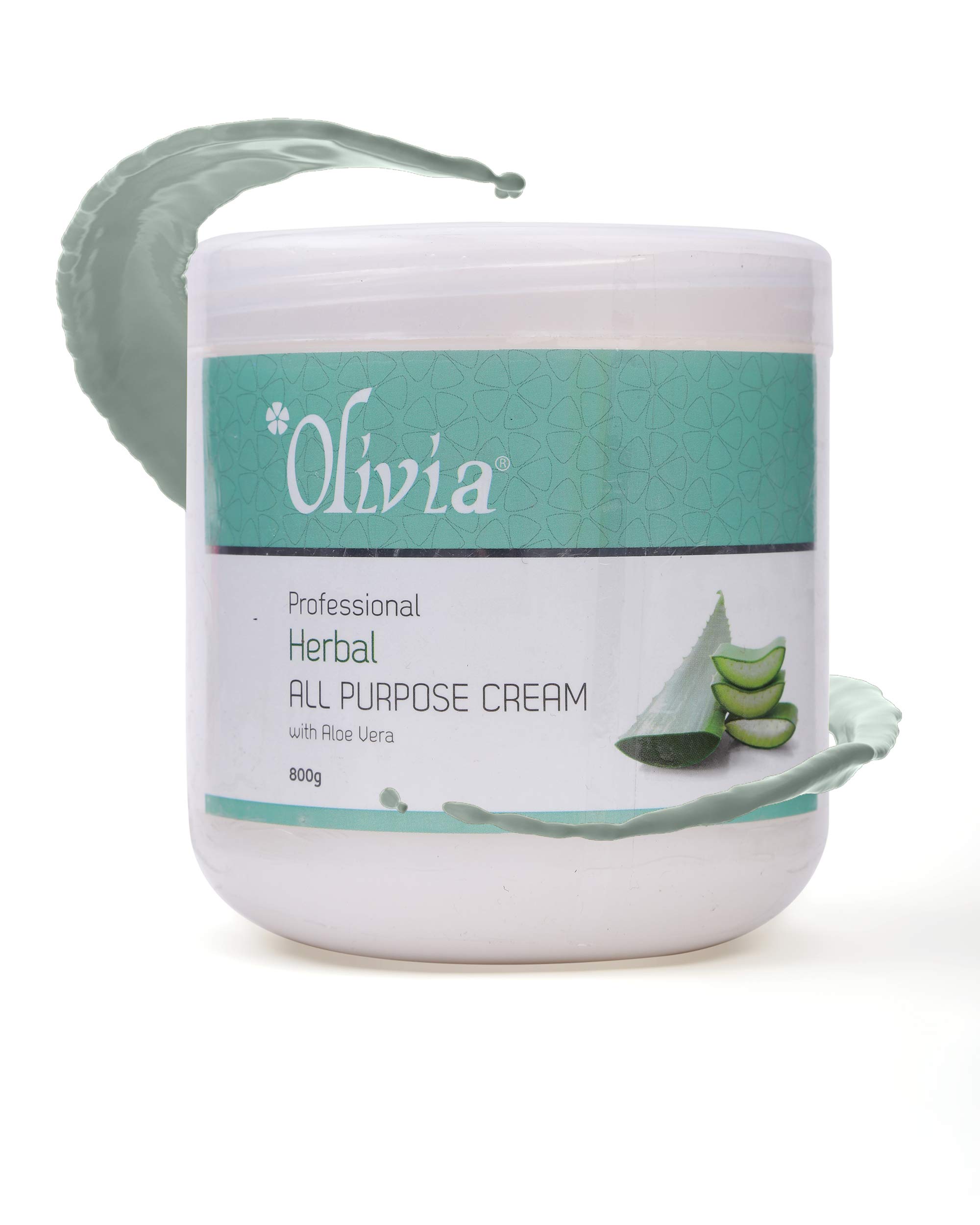 Olivia Professional Herbal All-Purpose Massage Cream with Aloe Vera - 800g for Deep Tissue, Relaxation & Pain Relief - Perfect for Spa, Home Use & Professional Massage Therapists