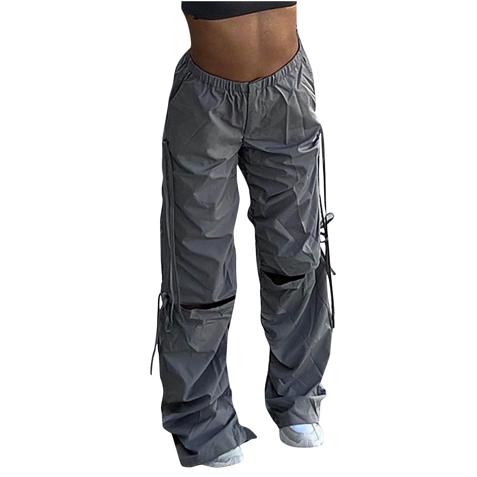 Women's Y2K Fashion Cargo Pants - High Waisted Wide Leg Jogger Pants for Teen Girls | Streetwear & Hiking Outdoor Pants | Perfect for Casual Wear, Gym, and Urban Adventures