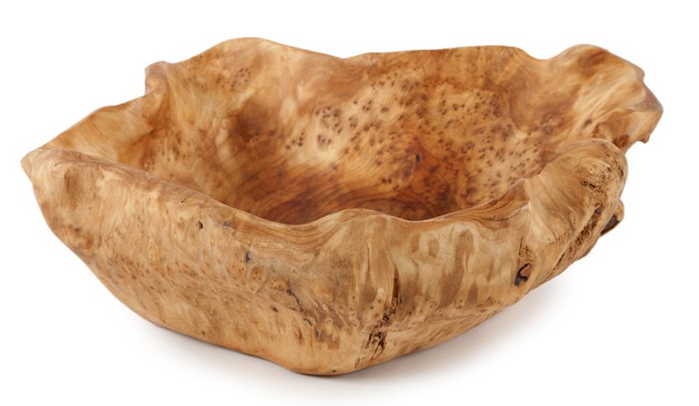 Handmade Natural Root Wood Bowl - 12