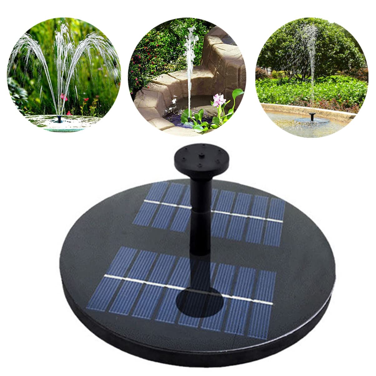Yardwe 8V 1.6W Solar Fountain Pump - 200L/H Solar Powered Water Pump for Bird Bath, Small Pond, Garden Pool, Aquarium | Outdoor Decoration, Patio, Backyard Water Feature
