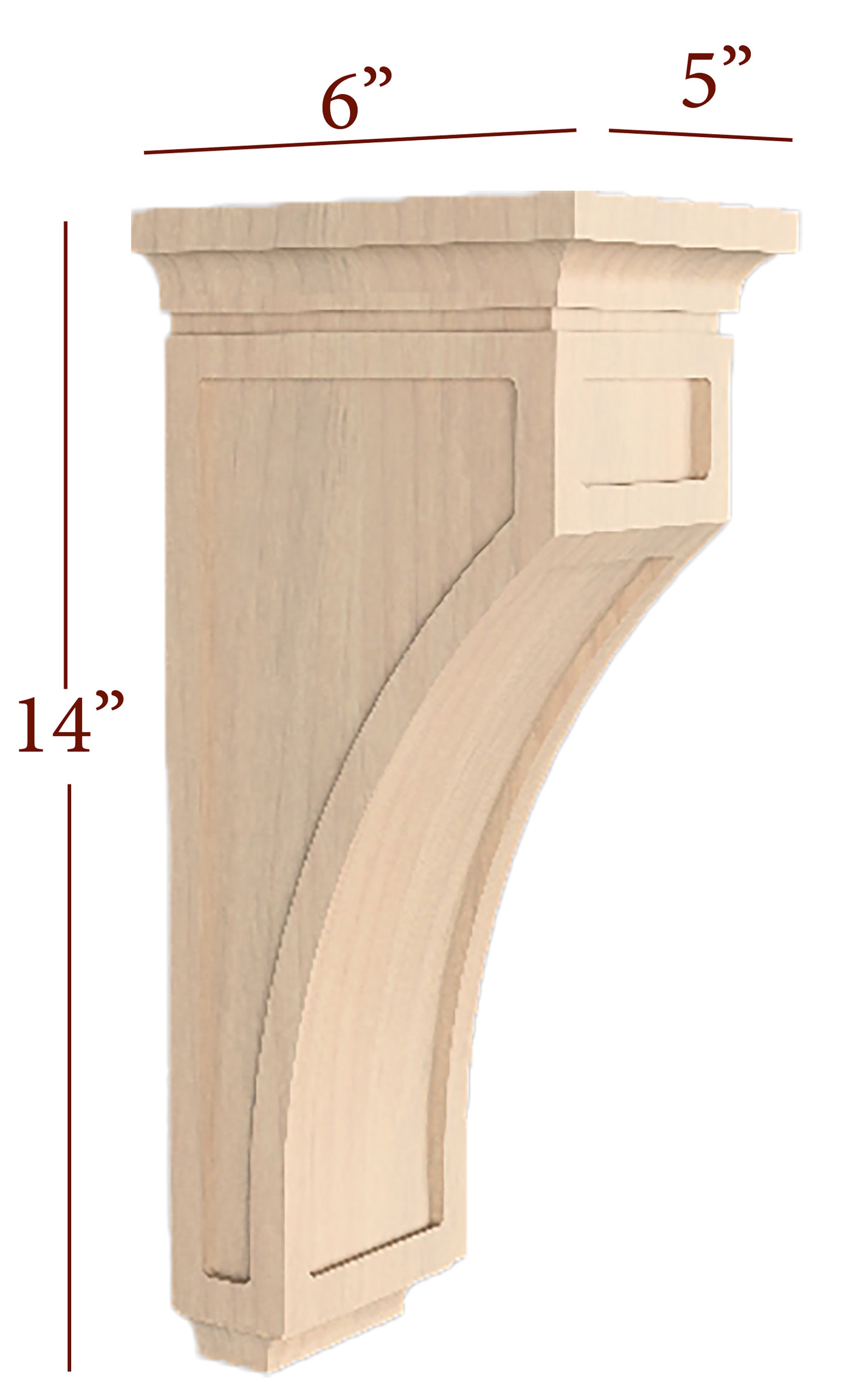 CBL WC23 L Large Mission Corbel - Heavy Duty Wooden Shelf Bracket for Rustic Home Decor, Kitchen Shelves, and DIY Furniture Projects