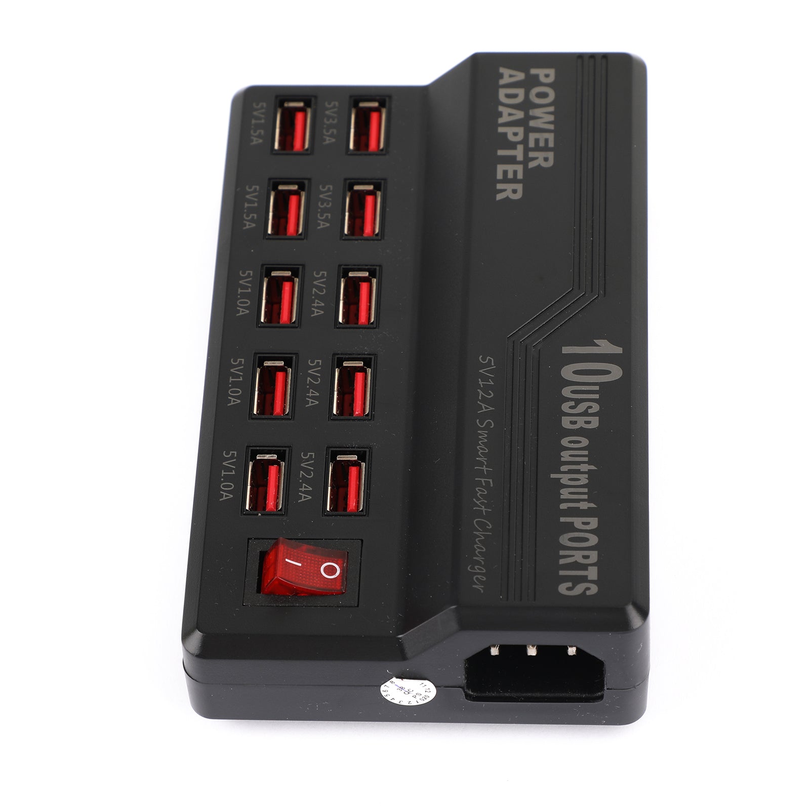 10-Port USB Desktop Charger 5V/12A Fast Charging Station with Multi Hub Dock - AU Plug | Perfect for Home, Office & Travel Charging Multiple Devices Simultaneously