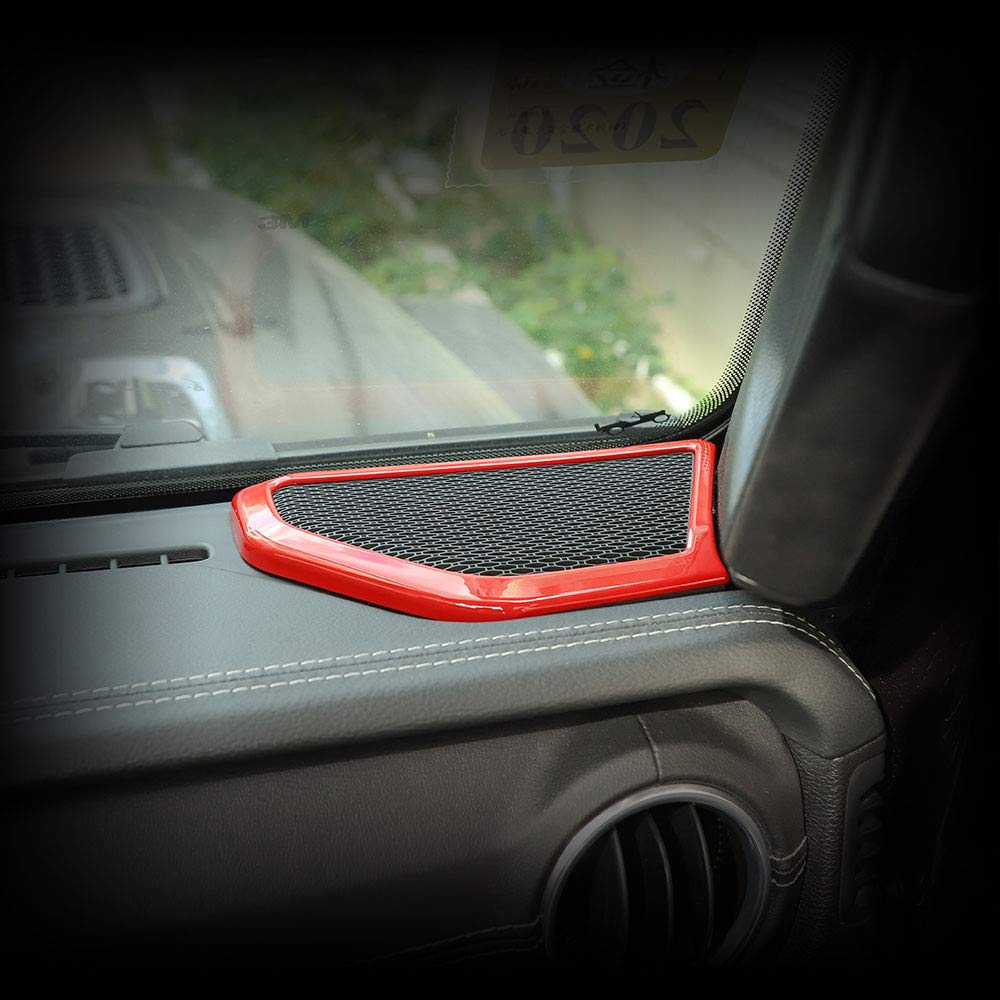 2018-2024 Jeep Wrangler JL/JLU & Gladiator JT A-Pillar Speaker Cover Trim - Interior Accessories (Red) | Custom Car Decor Upgrade for Enhanced Cabin Style