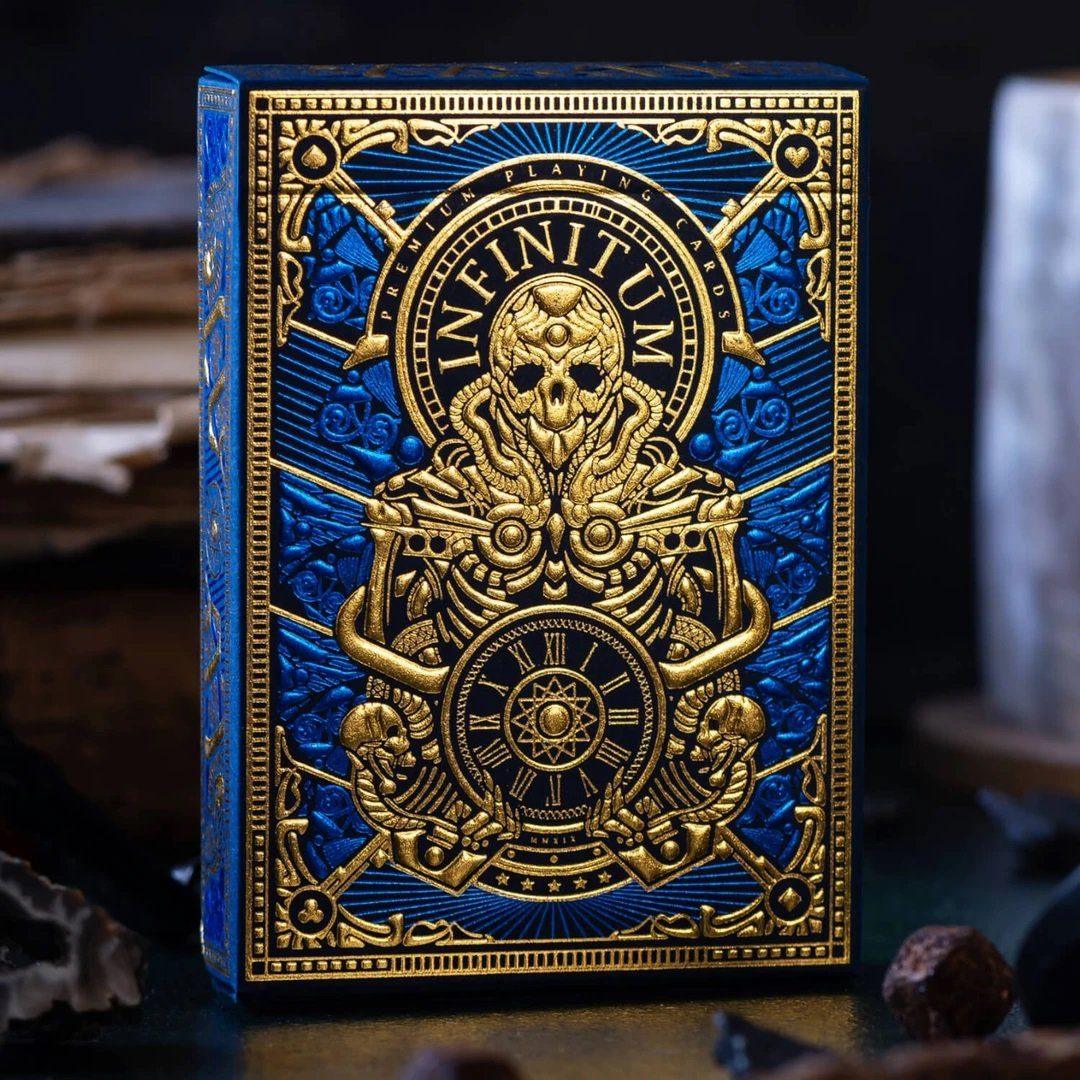 Infinitum Playing Cards - Premium Royal Blue Deck for Magic Tricks, Poker & Cardistry | Perfect for Card Games, Collectors & Professional Performers