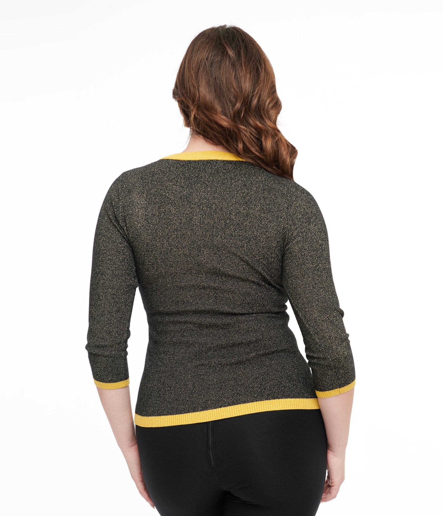 Vintage 1950s Black & Gold Peacock Feather Embroidered Cardigan Sweater for Women - Retro Bookworm Fashion - Perfect for Tea Parties, Book Clubs & Vintage-Themed Events