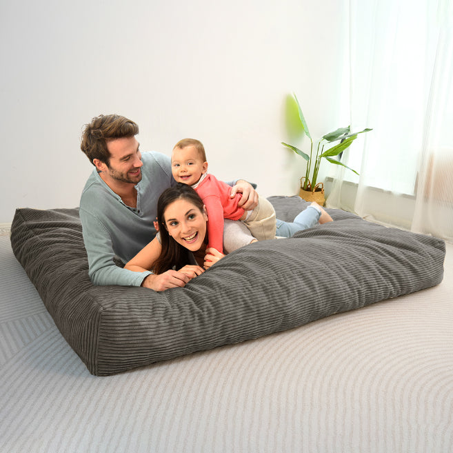 MAXYOYO Giant Bean Bag Bed - Corduroy Convertible Chair & Floor Mattress for Adults | Comfortable Lounge Chair & Guest Bed for Living Room, Bedroom & Dorm