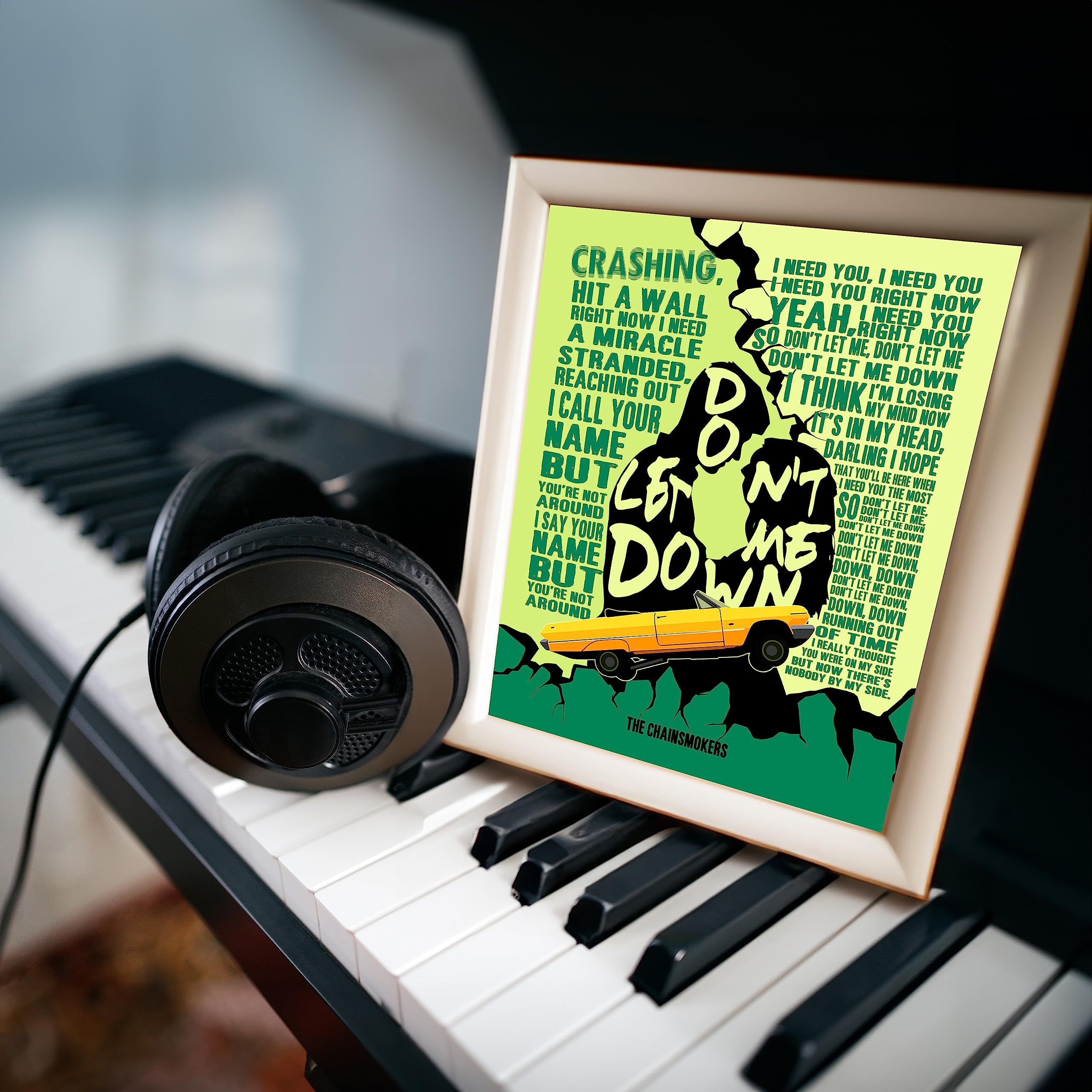 The Chainsmokers Music Poster - 'Don't Let Me Down' Love Song Wall Art for Living Room, Bedroom, Bar & Man Cave Decor | Aesthetic Unframed Print 11x14 | Perfect for Music Lovers & Home Styling