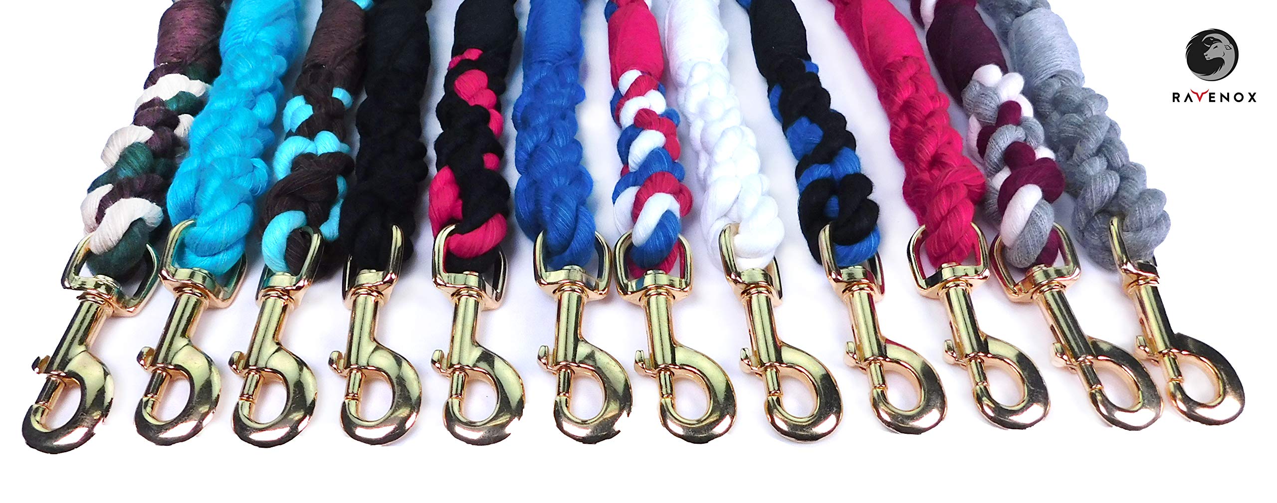 **Ravenox Traffic Handle Short Dog Leash – Strong & Comfortable Cotton Rope Leash for Small, Medium, Large Dogs | Burgundy, Silver & White | 16