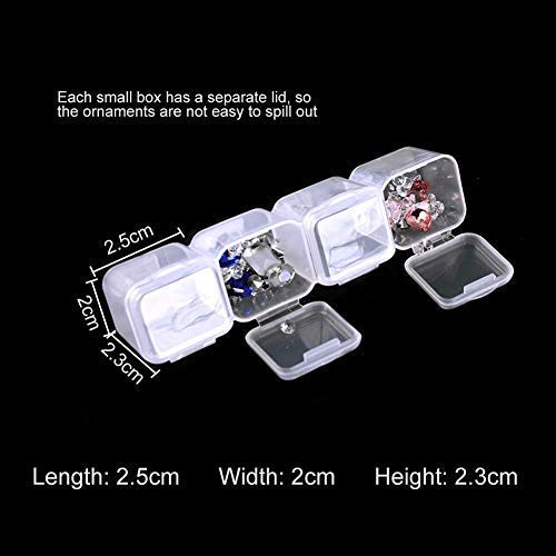 Eiito 28 Grid Diamond Painting Storage Containers - 2 Pack Clear Bead Organizer Box with 200 Label Stickers | Diamond Art Embroidery Accessories for Crafting, Scrapbooking & DIY Projects