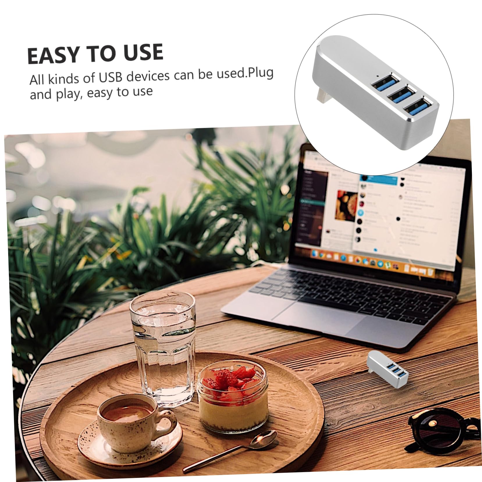 2-in-1 USB Card Reader & Flash Drive - Aluminum Alloy Portable Storage for Laptop/PC