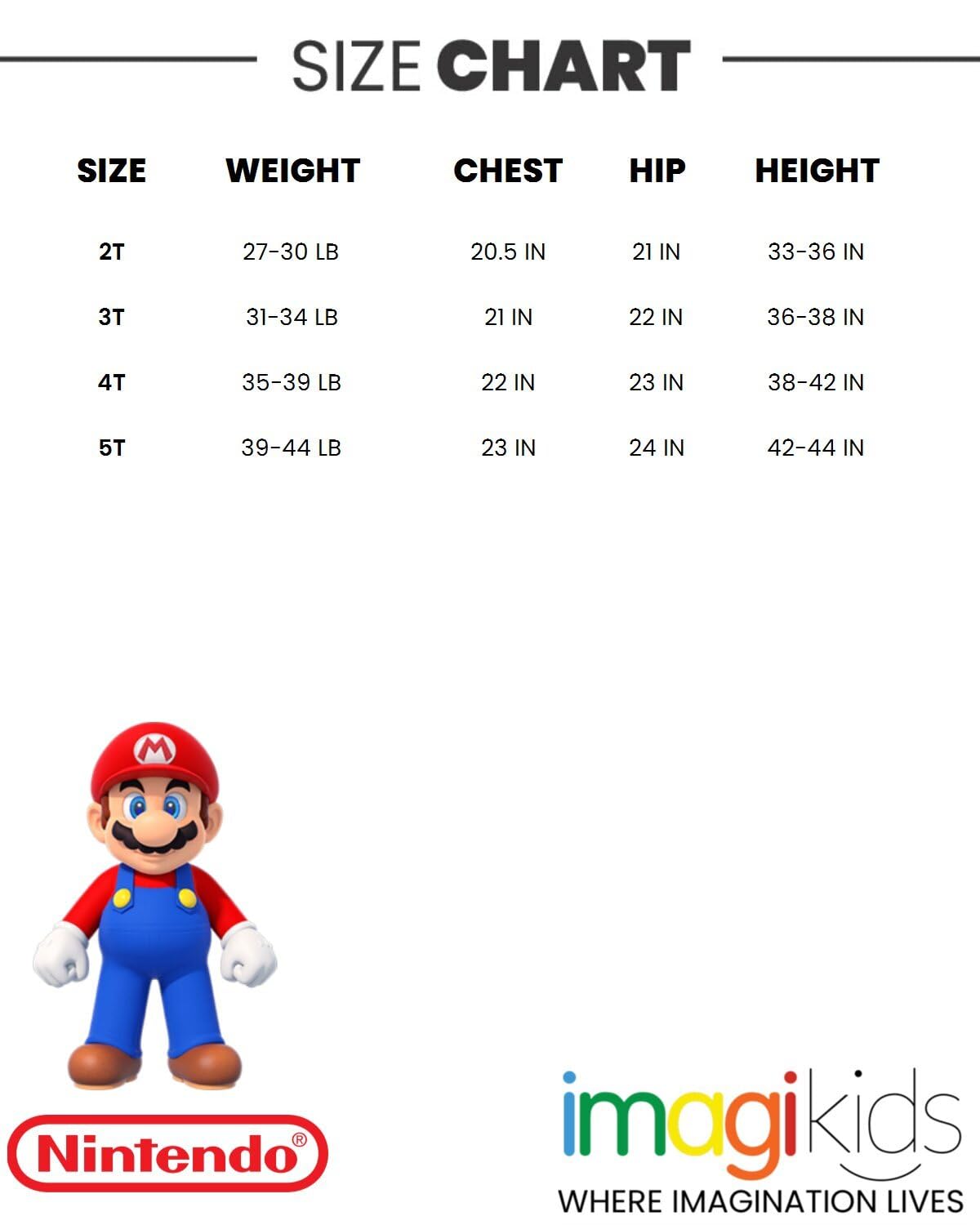 Super Mario Nintendo Zip-Up Pajama Coverall for Toddlers (2T-5T) - Soft & Comfortable Sleepwear for Boys & Girls - Perfect for Bedtime, Lounging & Playtime
