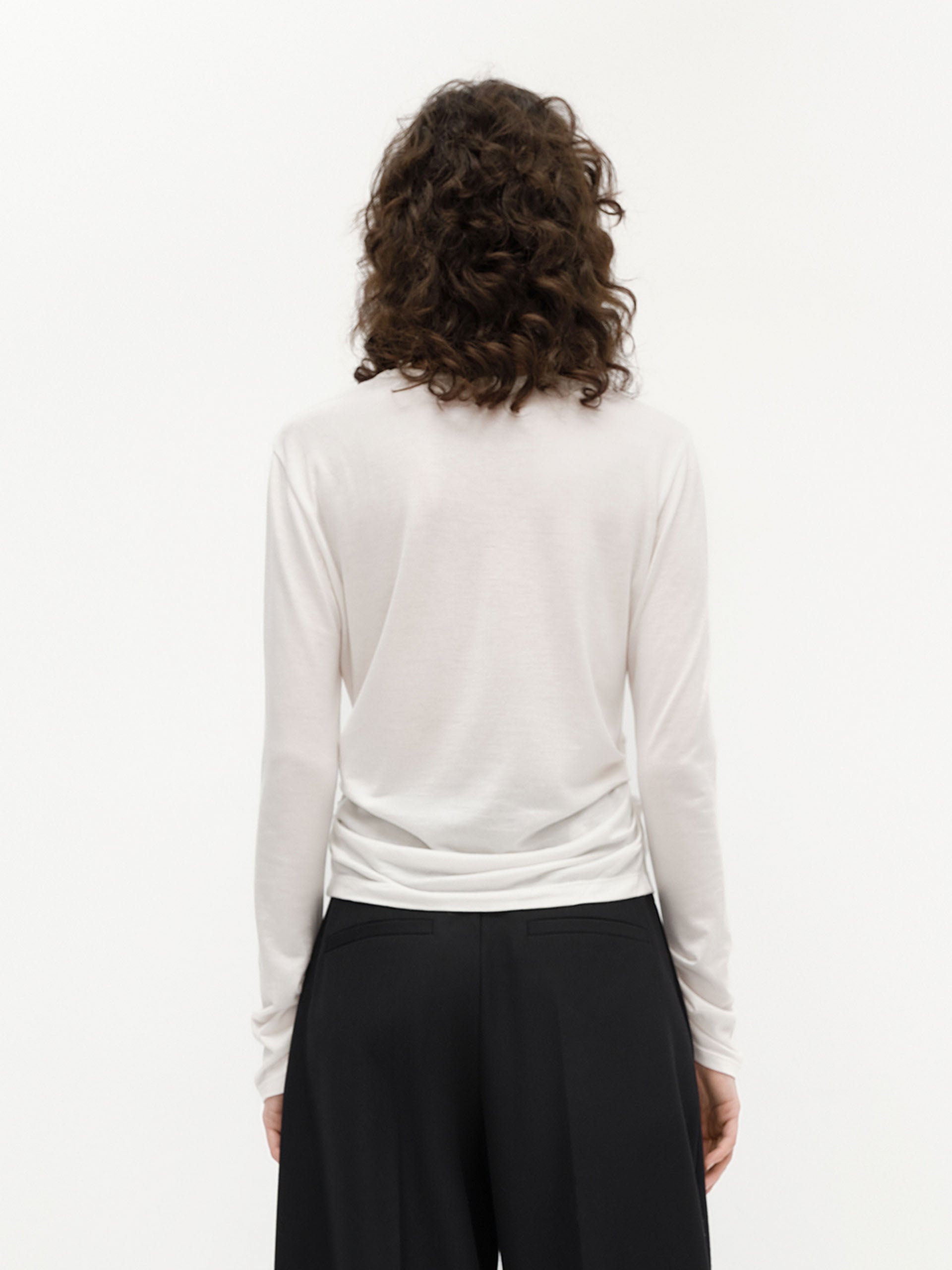 Lightweight Side Pleated T-Shirt for Women - Casual & Comfortable Summer Top - Perfect for Everyday Wear, Outings, and Layering