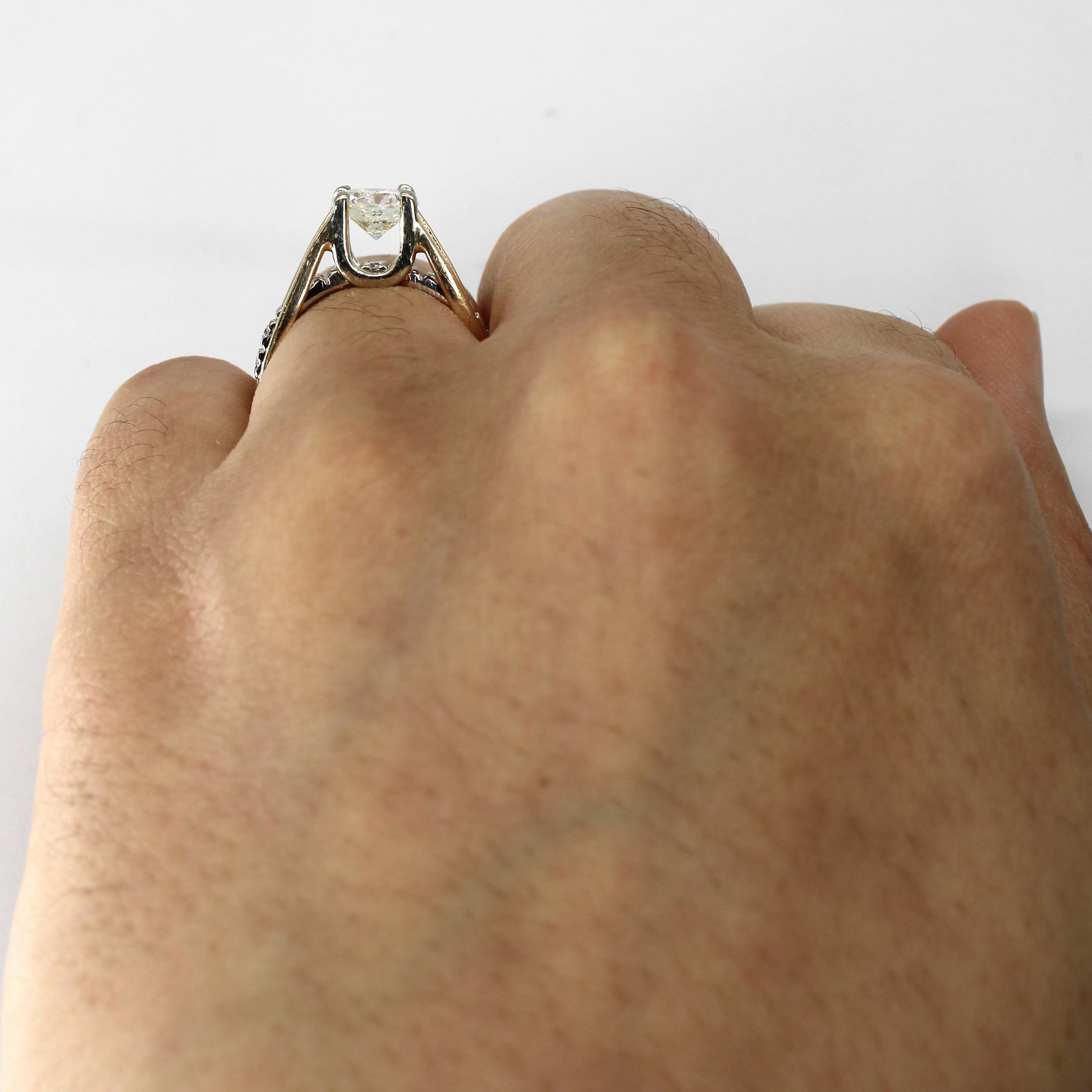 1.37ctw Solitaire Diamond Ring with Accents - SI1/SI2 I/J Clarity - Size 5.5 - Perfect for Engagement, Wedding & Anniversary Gifts