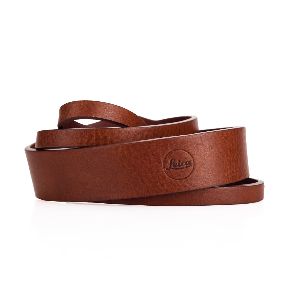 Leica Q-P Genuine Brown Leather Camera Shoulder Strap - Durable & Adjustable for Leica Q, Q2, Q-P - Perfect for Travel, Street & Portrait Photography