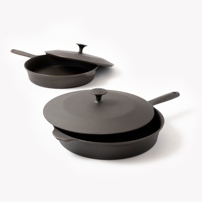 Premium No.10 Cast Iron Skillet & Lid Set – Heavy Duty, Pre-Seasoned, Oven Safe – Perfect for Frying, Baking & Camping Cooking