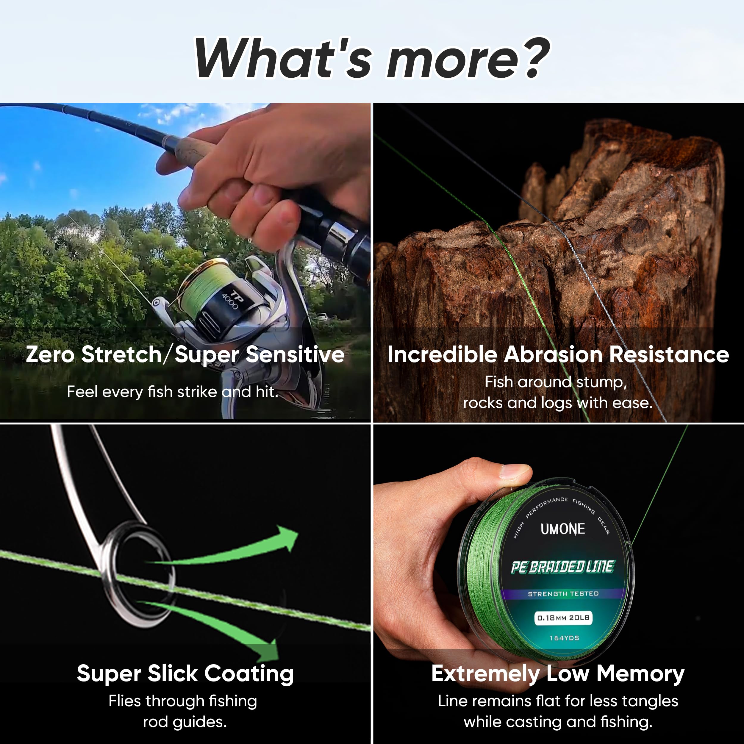 Ultra-Strong 4 & 8 Strand Braided Fishing Line - Thin, Abrasion Resistant & Zero Stretch for Saltwater & Freshwater Fishing | Perfect for Casting, Trolling & Deep Sea Angling
