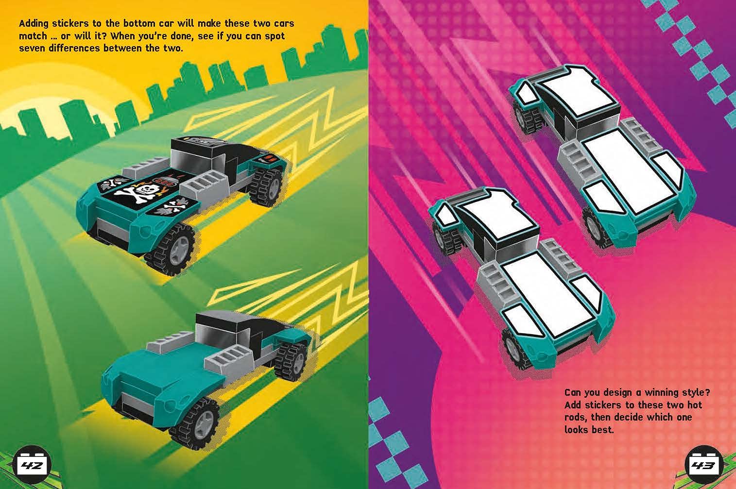 LEGO® Build and Stick Custom Cars Kit - 260+ Stickers, LEGO Bricks & Activity Book - Creative DIY Toy for Kids Ages 6-12 - Perfect for Birthday Gifts, Playtime & STEM Learning Activities