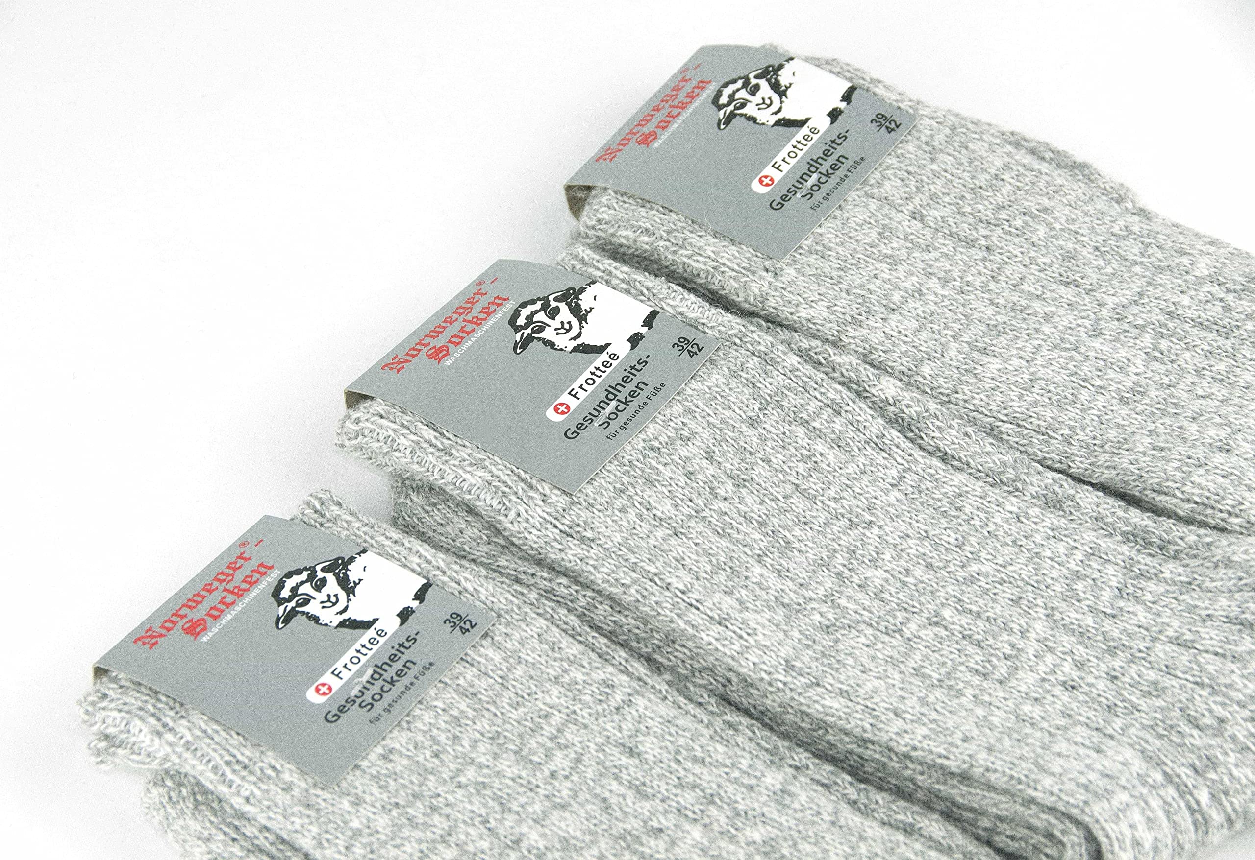 GoWith 3 Pairs Men's Thick Merino Wool Socks - Warm Winter Crew Socks for Hiking, Skiing & Outdoor Activities | Thermal Full-Terry Fuzzy Knit Socks for Cold Weather Comfort
