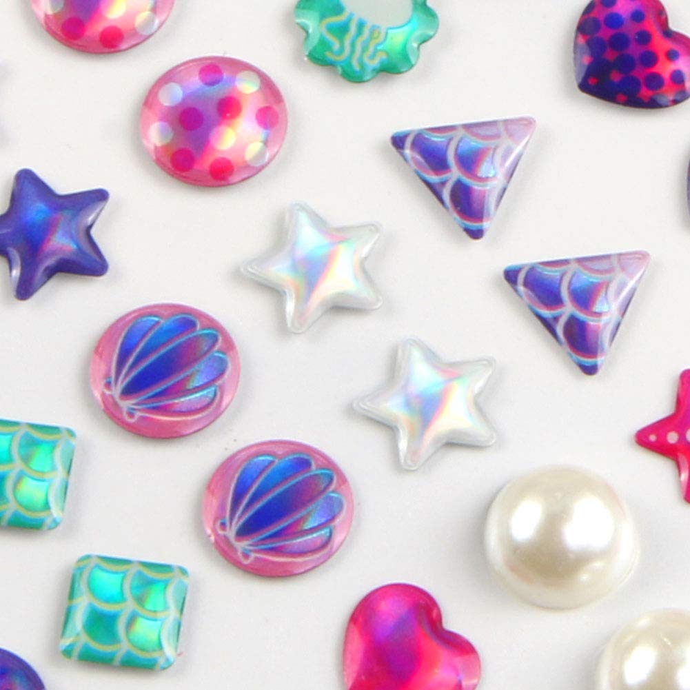 AUGSUN 240-Piece 3D Gem Sticker Earrings for Girls - Self-Adhesive Glitter Crystal Stickers for DIY Crafts, Jewelry Making & Nail Art Decoration | Perfect for Parties, Gifts & Fashion Accessories