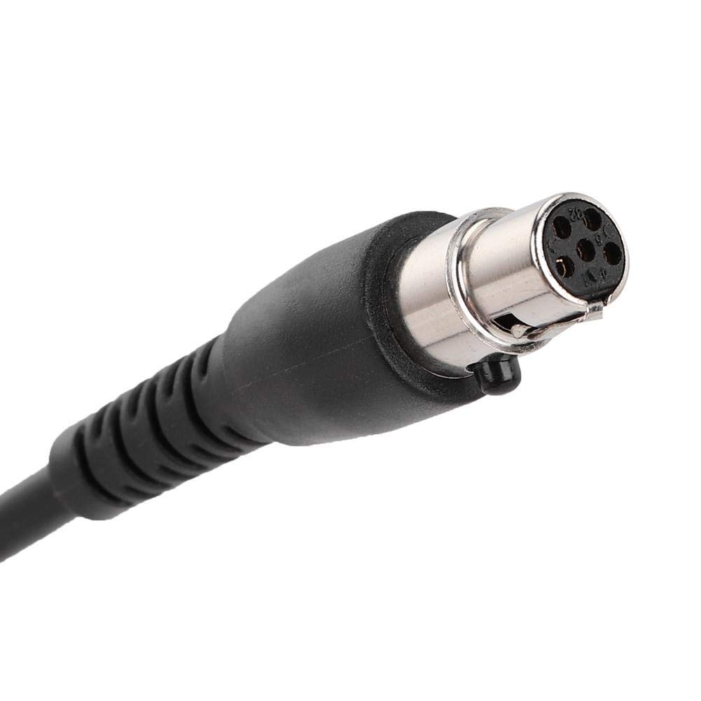 ASHATA 2-Pin to 5-Pin Coil Cord Cable for Kenwood HYT Baofeng Relm Two Way Radios - Durable Coiled Headset Mic Cable for Walkie Talkies - Perfect for Construction, Security, and Outdoor Adventures