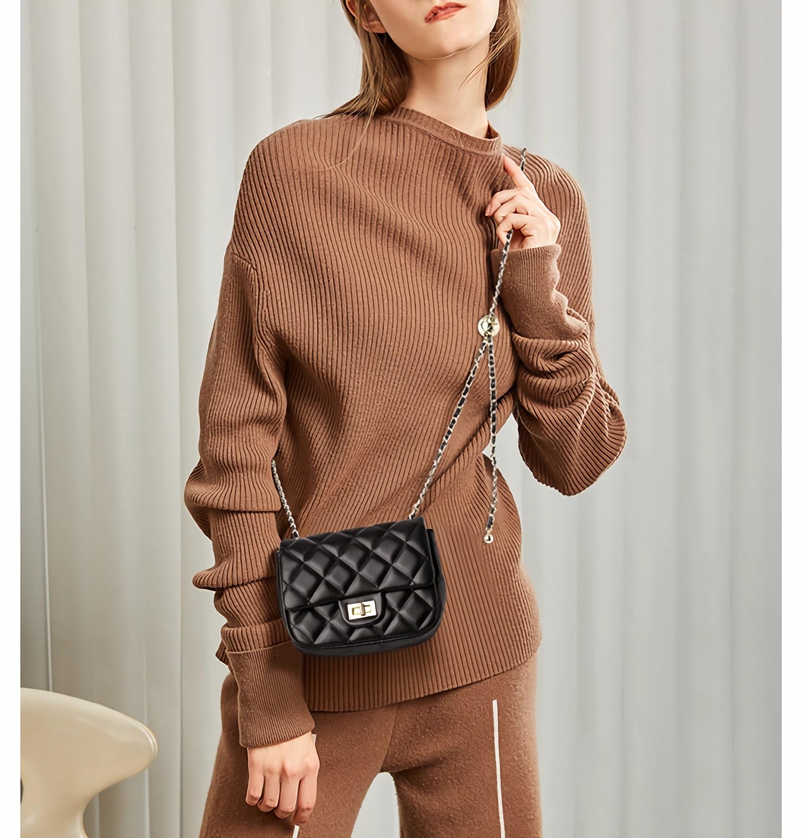 Luxury Designer Handbags for Women - Genuine Leather Quilted Clutch & Crossbody Purse | Perfect for Evening Parties, Date Nights & Daily Use