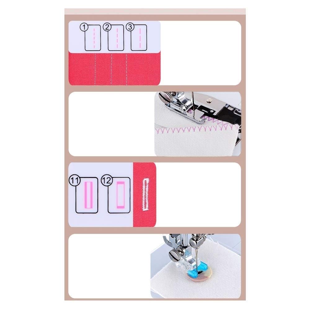 Mini Sewing Machine for Beginners - Portable Handheld Sewing Machine with Light, Extension Table & Adjustable Double Speed - Perfect for DIY Crafts, Clothes Mending, Quilting and Home Use