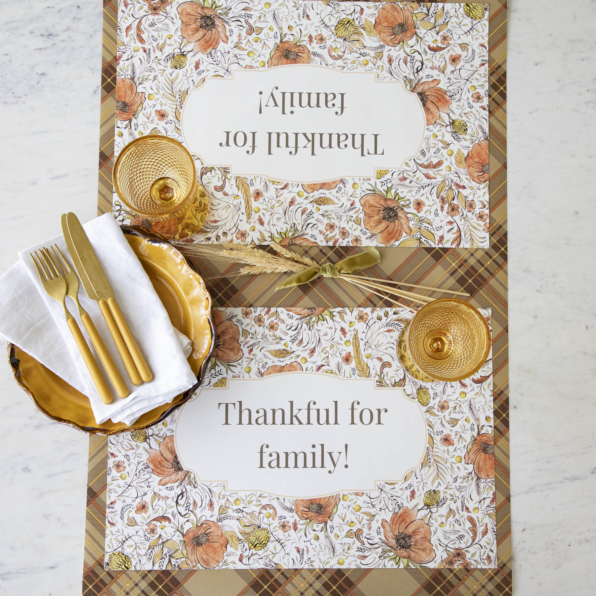 Custom Fall-Themed Placemat for Dining Table Decor - Perfect for Thanksgiving, Autumn Parties & Seasonal Home Decor