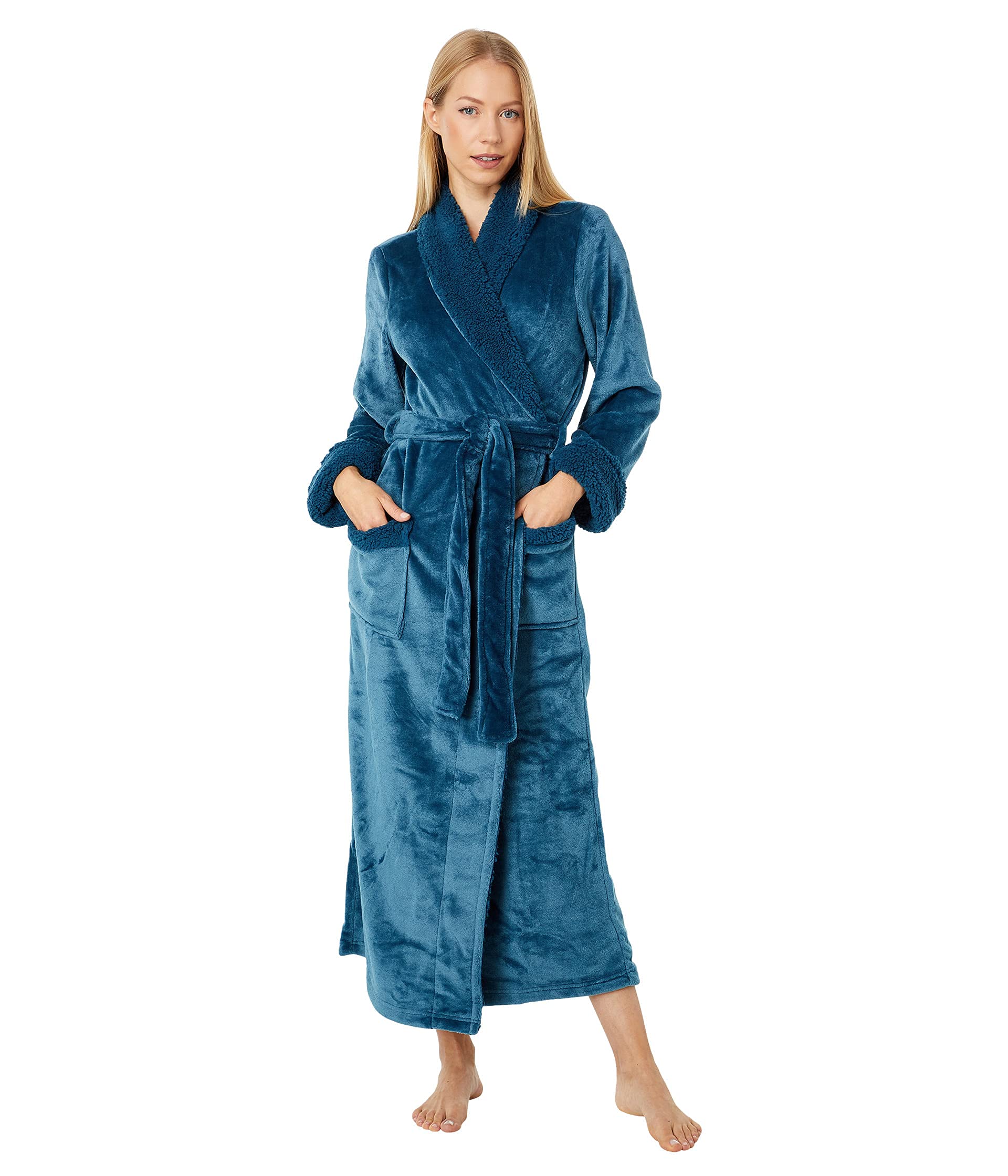 Natori Women's Soft Cotton Robe - Lightweight Kimono Style Bathrobe for Spa, Lounge & Relaxation at Home