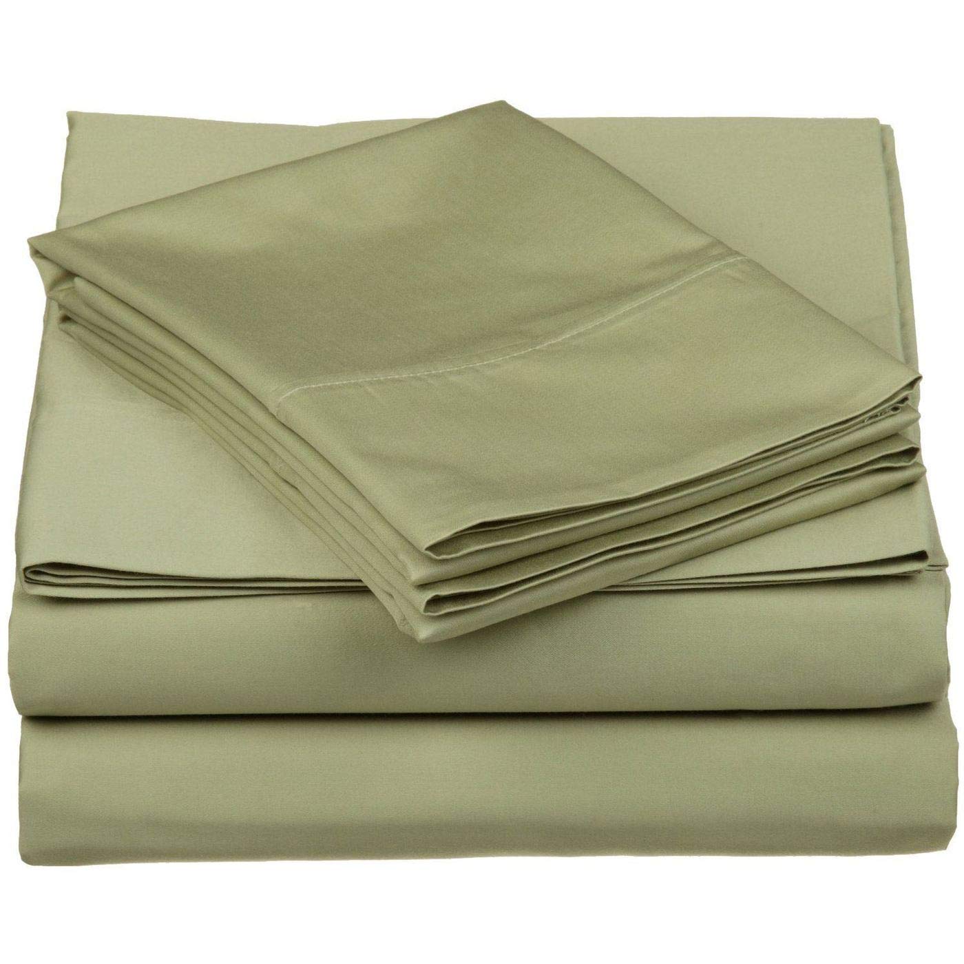 KP Linen King Size 100% Cotton Sheet Set - 4 Piece Luxury Bedding with 6