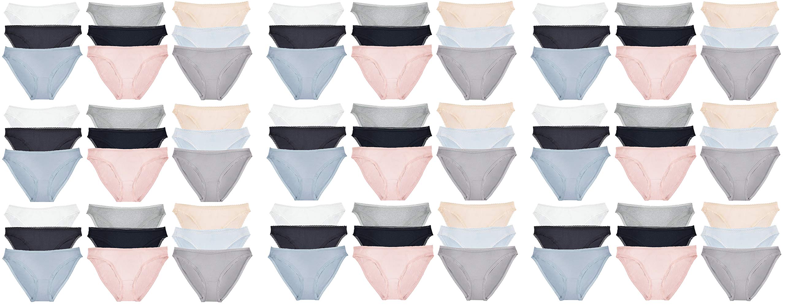 81 Pack Women's Cotton Panties Briefs - Soft 95% Cotton Underwear Bulk Wholesale - Comfortable Everyday Wear for Women - Perfect for Homeless Shelters & Donations