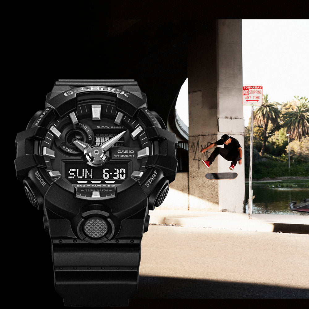 G Shock GA700-1B Digital Analog Watch for Men - Shock Resistant, Waterproof, Durable Sports & Outdoor Activity Watch for Running, Hiking, and Adventure
