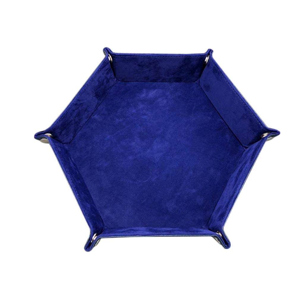 Premium Hexagon Dice Tray - Genuine Leather RPG Dice Rolling Tray for D&D, MTG, Board Games & Tabletop Gaming Accessories
