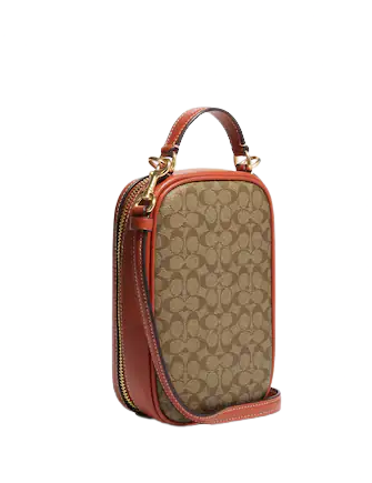 Coach Eva Phone Crossbody Bag in Colorblock Signature Canvas - Stylish & Compact for Everyday Use, Travel, and On-the-Go Essentials