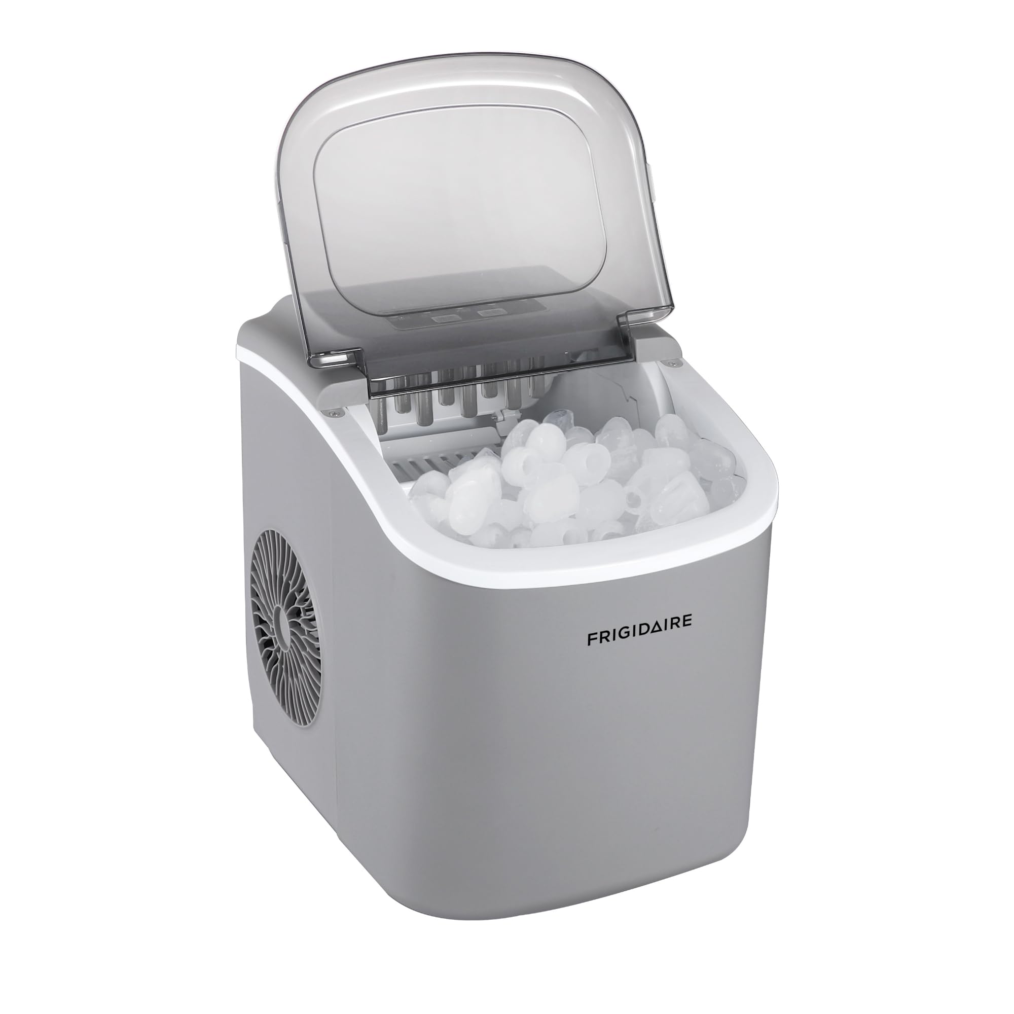 Frigidaire EFIC118-SILVER-KL Portable Countertop Ice Maker Machine - 26 lbs Daily Output, Silver - Perfect for Home, Office, RV, and Parties