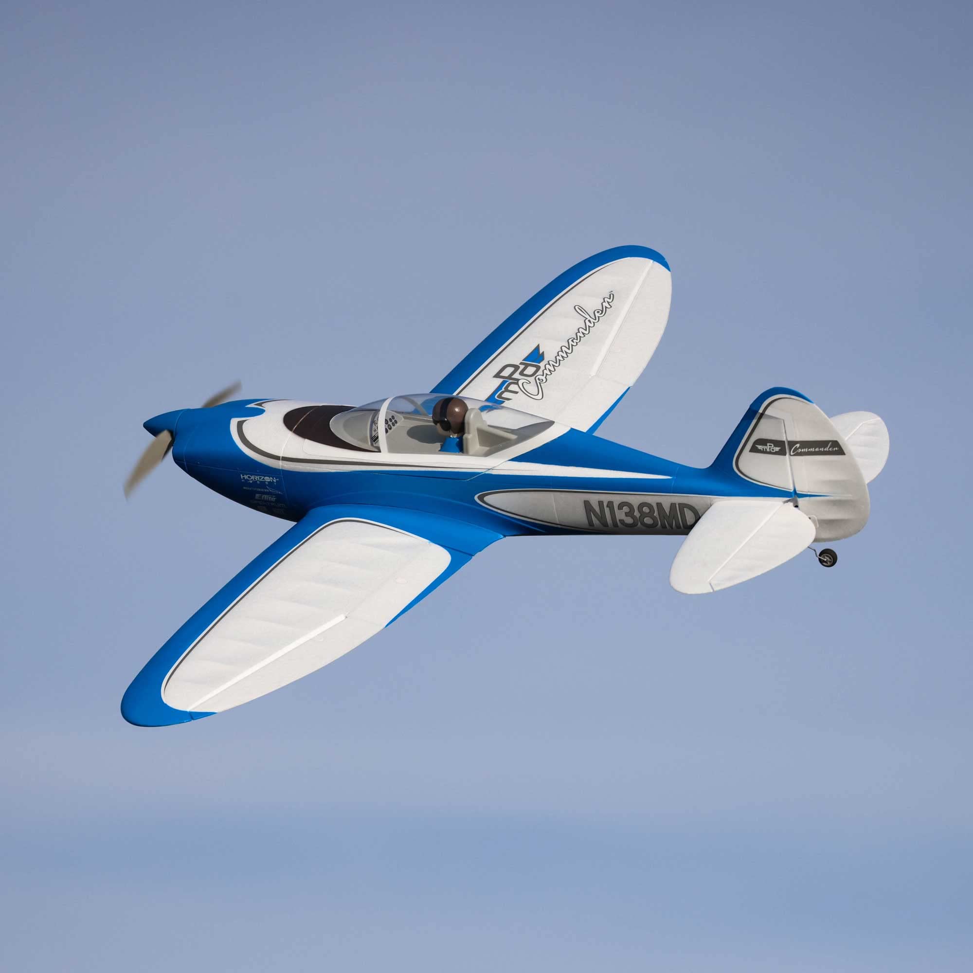 E-flite RC Airplane Commander MPD 1.4m BNF Basic - AS3X & SAFE Select Technology (Transmitter, Battery, Charger Not Included) | Perfect for Beginners & Outdoor RC Flying