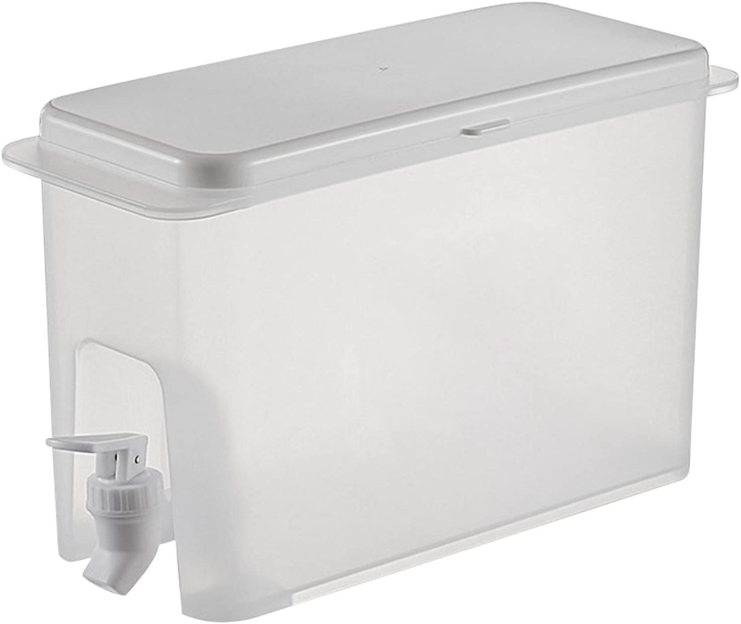 KAMWD 3.5L Large Capacity Beverage Dispenser with Faucet - White Cold Drink Water Pitcher for Refrigerator, Perfect for Iced Tea, Lemonade, Juice - Ideal for Kitchen, Home, Party, Bar & Daily Use