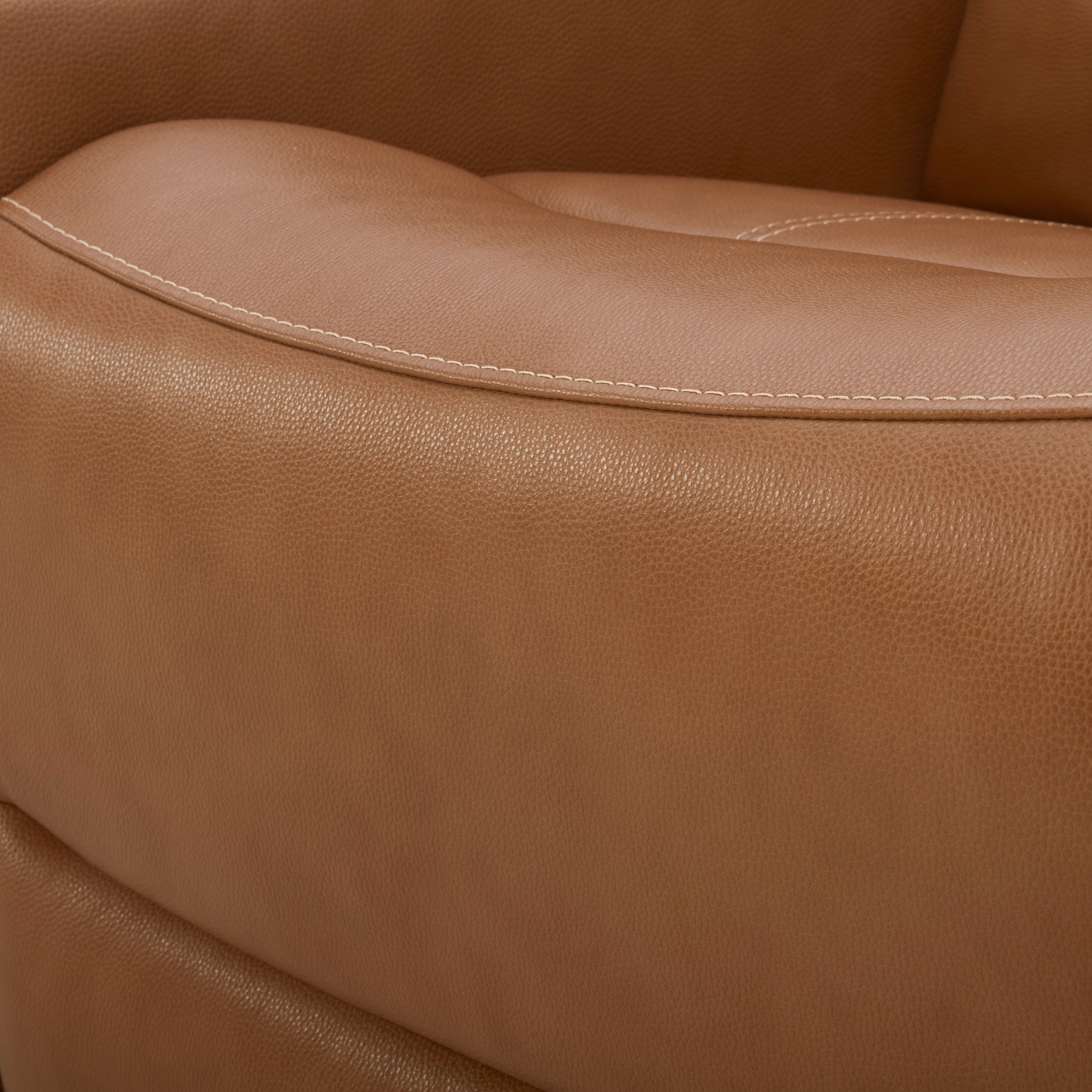 Premium Cozura Leather Power Recliner Chair - Roundhill Furniture Electric Massage Recliner with USB Charging & Cup Holders - Perfect for Living Room, Home Theater & Man Cave Relaxation