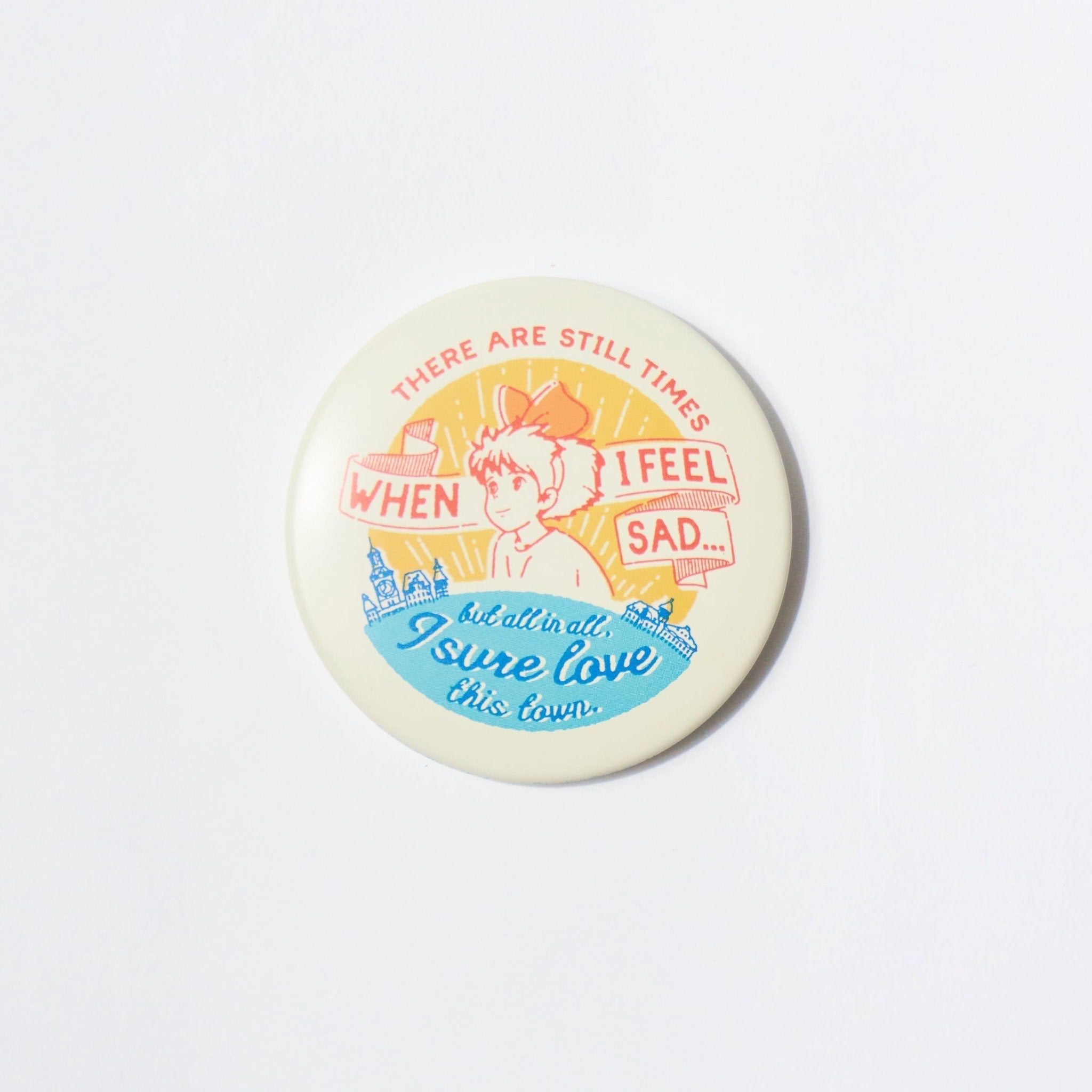 Kiki's Delivery Service Collectible Tin Badges - Milk Cap Series by Movic - Perfect for Anime Fans, Cosplay, and Ghibli Merchandise Collectors