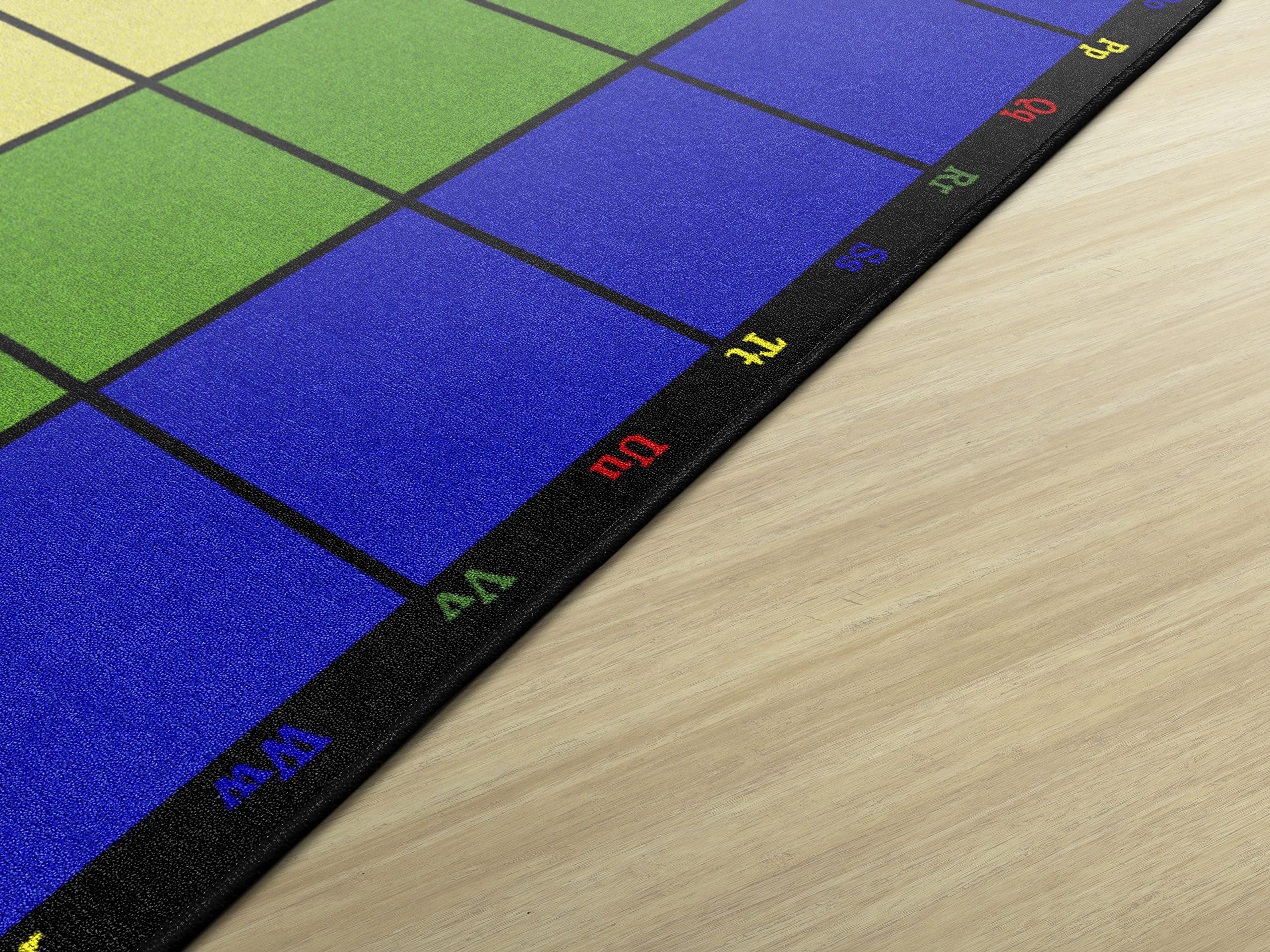 Flagship Carpets Learning Grid Colorful Numbers & Letters Kids Rug - 7'6