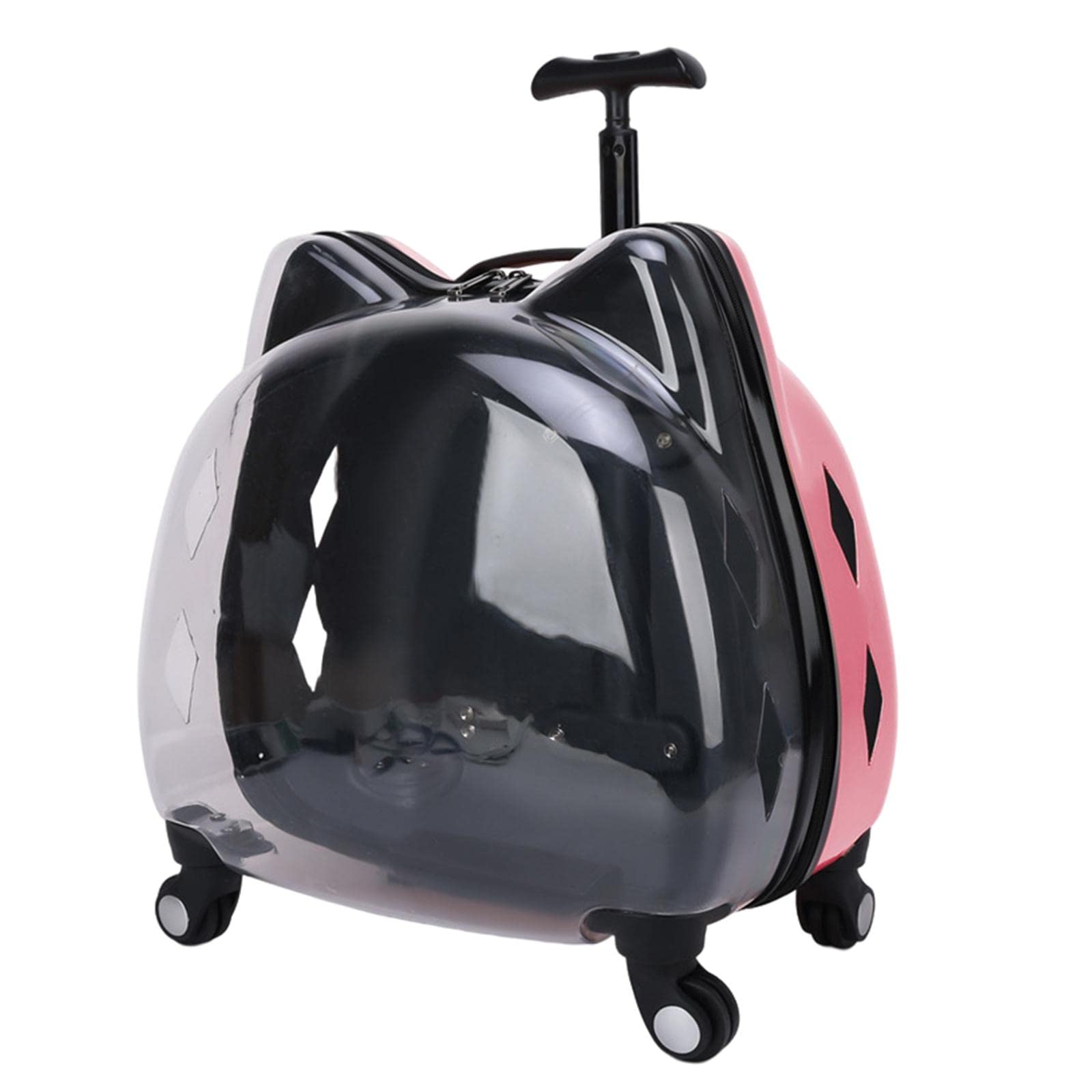 Homyl Pet Rolling Carrier - Portable Dog Backpack with Wheels for Cats & Puppies | Travel Trolley Bag in Pink | Perfect for Air Travel, Vet Visits & Outdoor Adventures