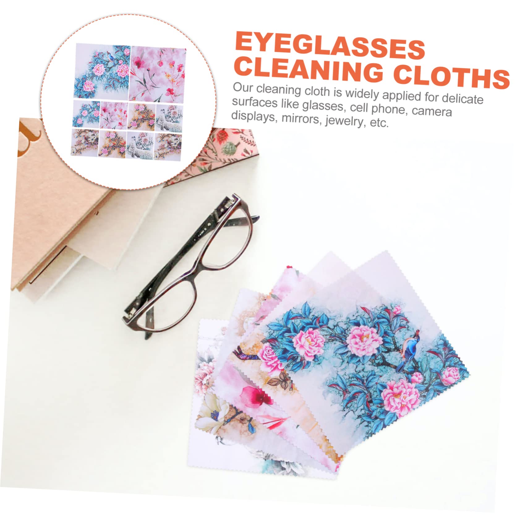 UKCOCO 50-Pack Microfiber Cleaning Cloths for Glasses, Screens & Electronics - Lens Wipes, Phone Screen Cleaner, Camera & Eyeglass Cleaning - Soft Reusable Cloth for Home, Office & Travel Use
