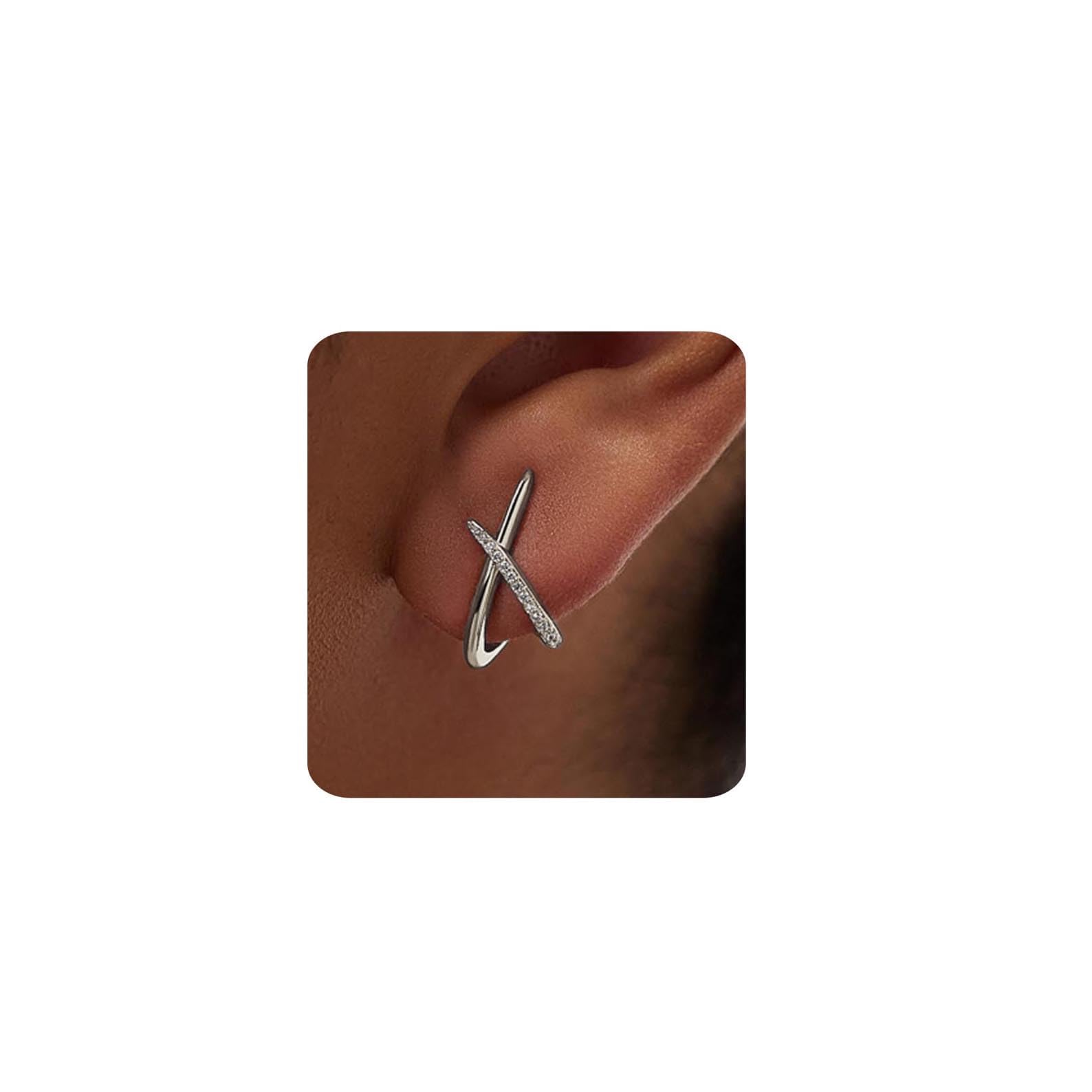 14K Gold Stud Earrings for Women - Trendy Dainty Minimalist Cubic Zirconia Diamond Earrings | Hypoallergenic Jewelry Gift for Her | Perfect for Everyday Wear, Date Night & Special Occasions