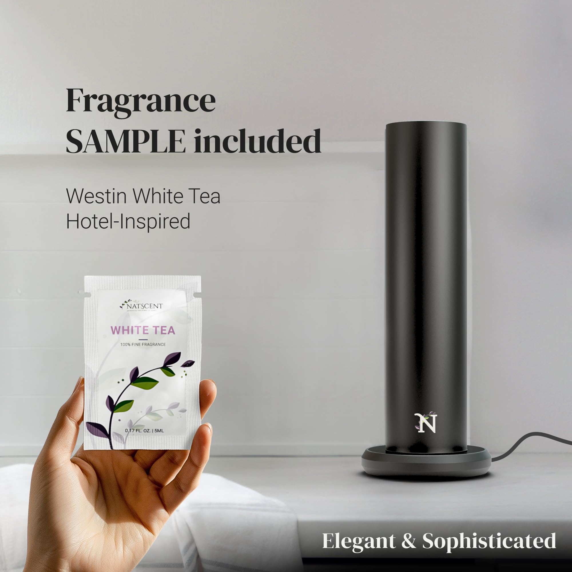 Premium Dynamo Essential Oil Diffuser for Large Spaces - 1000sq.ft Coverage, Smart App & Manual Control, Includes Fragrance Samples - Perfect for Home, Office, Spa & Hotel Aromatherapy (Black)