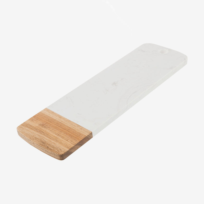 David Shaw Premium Marble Cheese Board - Elegant Rectangular Serving Tray for Charcuterie, Cheese & Appetizers - Perfect for Entertaining, Weddings & Dinner Parties