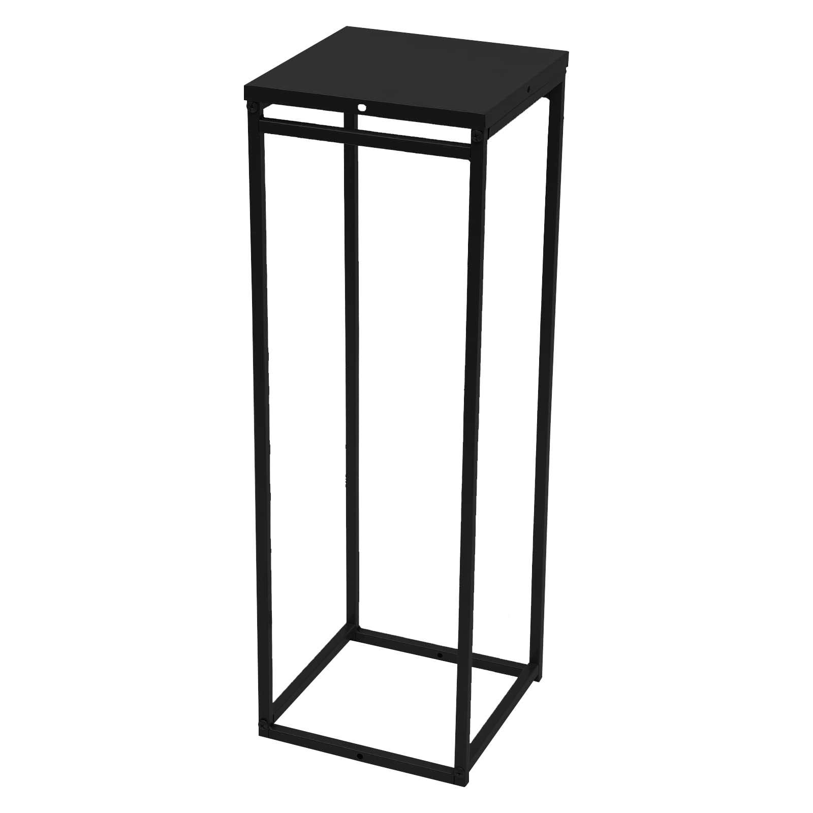 Black Geometric Metal Flower Floor Vase Stand - 29.5in Tall Wedding Centerpiece for Wedding Decor, Party, Restaurant & Hotel - Elegant Flower Display Rack for Home & Event Decoration
