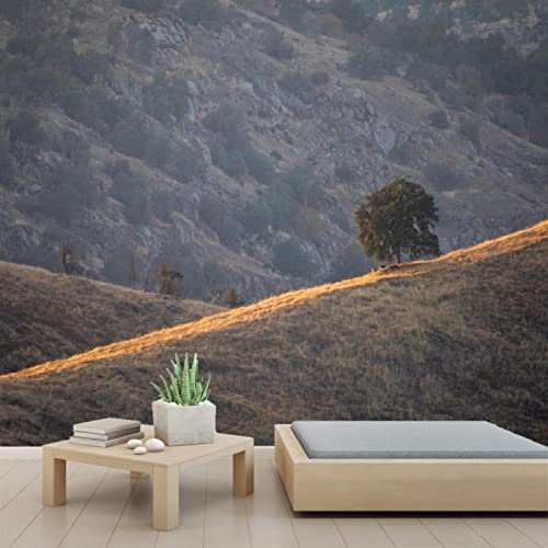 3D Hills Landscape Peel and Stick Wallpaper - Self-Adhesive PVC Wall Mural for Bedroom & Study Room Decor - 78