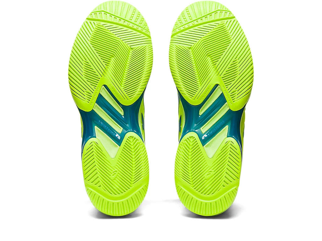 ASICS Women's Solution Speed FF 2 Tennis Shoes - Hazard Green/Blue | Lightweight Performance Court Shoes for Women | Perfect for Competitive Matches & Training Sessions