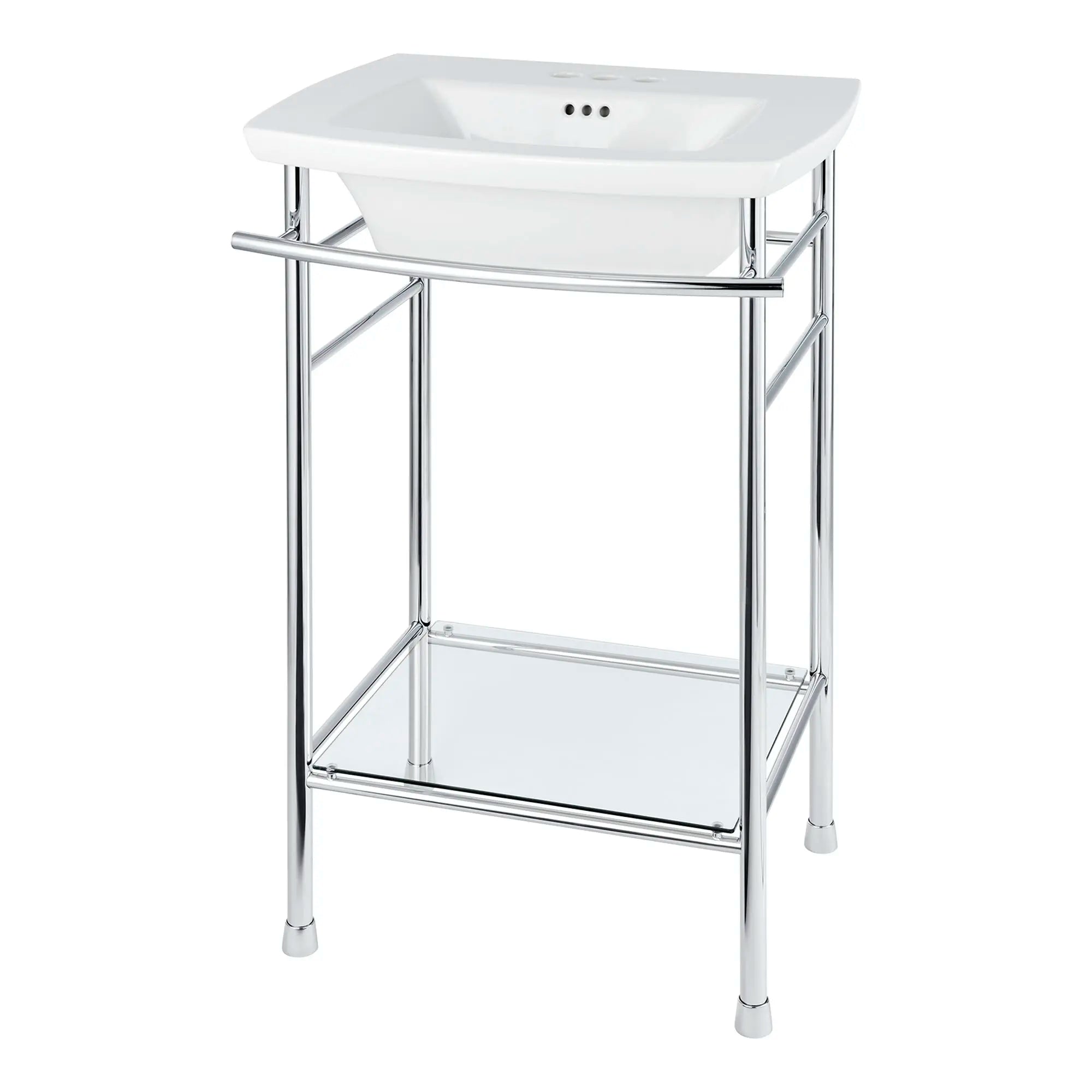 Edgemere 4 Inch Centerset Pedestal Sink Top - Premium Bathroom Vanity for Small Spaces, Perfect for Powder Rooms and Guest Baths