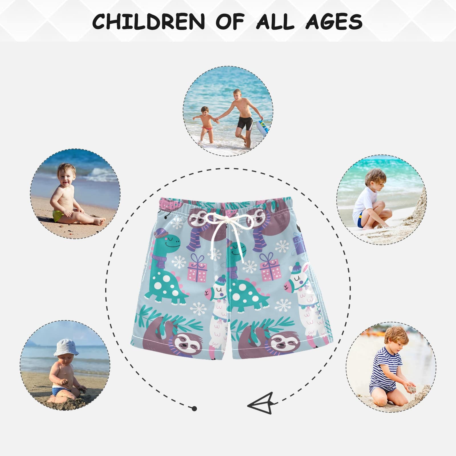 Boys Swim Trunks for Kids 2-14 Years - Quick Dry Swim Shorts with UPF 50+ Sun Protection | Beach, Pool, Vacation Essentials for Summer Water Activities